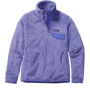 Patagonia purple fleece snap up pullover